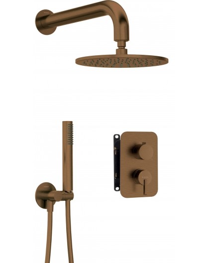 Concealed shower set with mixing box and head