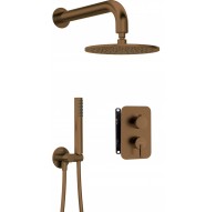 Concealed shower set with mixing box and head