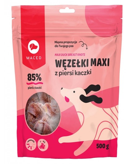 MACED Maxi duck breast knots - Dog treat - 500g