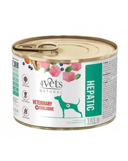 4VETS Natural Hepatic Dog - wet dog food - 185 g
