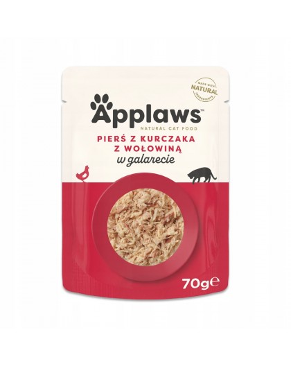 APPLAWS Chicken Breast with Beef in Jelly - wet cat food - 70g