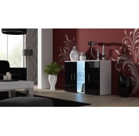 Cama sideboard 120 cm SOHO S7 white/black gloss