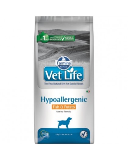 FARMINA Vet Life Hypoallergenic Canine Fish&Potato - dry dog food - 12 kg