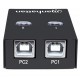Manhattan USB-A Automatic Sharing Switch, 2x USB-B Ports, 480 Mbps (USB 2.0), Dual Control (Auto-Sensing or Manual), Bus Powered