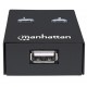 Manhattan USB-A Automatic Sharing Switch, 2x USB-B Ports, 480 Mbps (USB 2.0), Dual Control (Auto-Sensing or Manual), Bus Powered