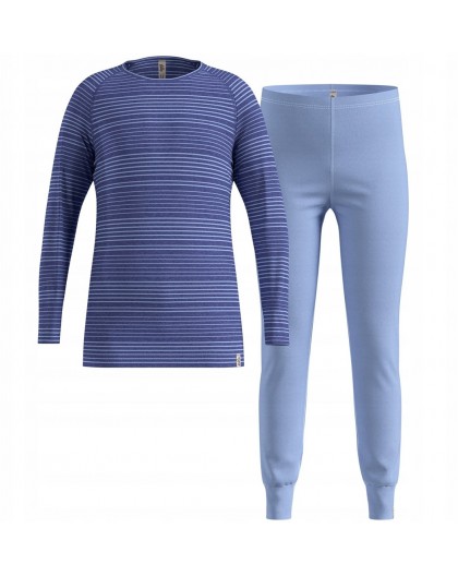 Thermal underwear - Odlo Set long ACTIVE WARM SET size 140cm Navy blue