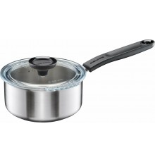 Saucepan 1.5L stainless steel with lid Functional
