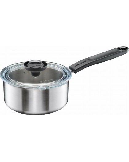 Saucepan 1.5L stainless steel with lid Functional