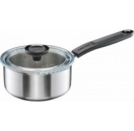 Saucepan 1.5L stainless steel with lid Functional
