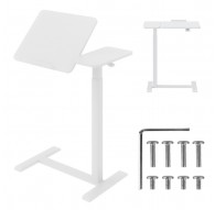 Maclean mobile desk/laptop stand, white, height adjustment 76-109cm, max. 30kg , MC-120 W
