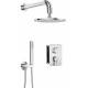 Concealed shower set with mixer box - with overhead shower