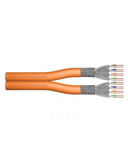 Digitus CAT 7 S/FTP data cable - installation cable, 100 m, duplex, Dca-s2, d1, a1