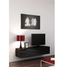 Cama TV stand VIGO 140 30/140/40 black/black gloss