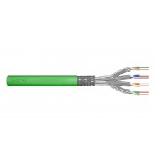 Installation cable DIGITUS cat.8.2, S/FTP, Dca, AWG 22/1, LSOH, 50m, green, reel