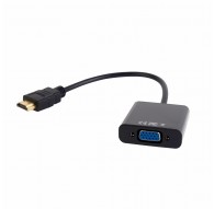 Gembird A-HDMI-VGA-03 video cable adapter 0.15 m HDMI Type A (Standard) VGA (D-Sub) Black