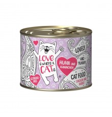 LOVE IS WHERE A CAT IS® Chicken with rabbit - wet cat food - 200g