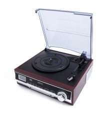 Camry Premium CR1113 Belt-drive audio turntable Black, Chrome, Wood Semi Automatic