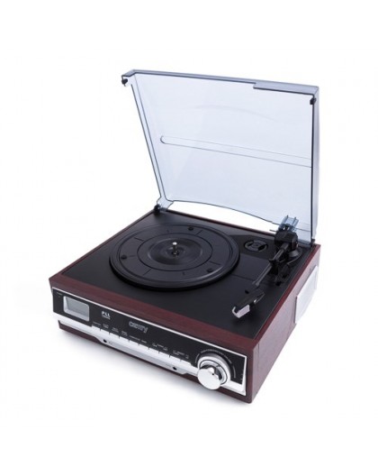 Camry Premium CR1113 Belt-drive audio turntable Black, Chrome, Wood Semi Automatic
