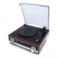 Camry Premium CR1113 Belt-drive audio turntable Black, Chrome, Wood Semi Automatic