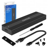 Savio AK-84 storage drive enclosure SSD enclosure Black M.2