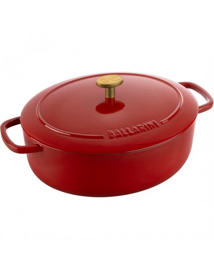 Ballarini Bellamonte Oval Cast Iron Casserole - Red, 2.2 ltr
