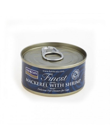 FISH4CATS Mackerel with shrimp - wet cat food - 70g