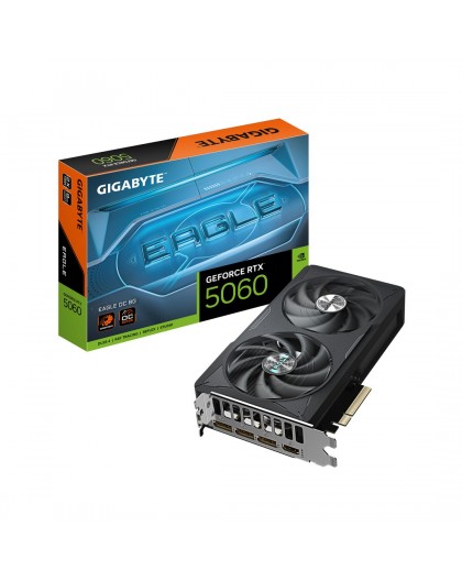 GIGABYTE GeForce RTX 5060 EAGLE OC 8G Graphics Card - 8GB GDDR7, 128bit, PCI-E 5.0, 2550 MHz Core Clock, 3 x DisplayPort, 1 x HD