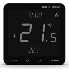 Wired room thermostat black R-S3