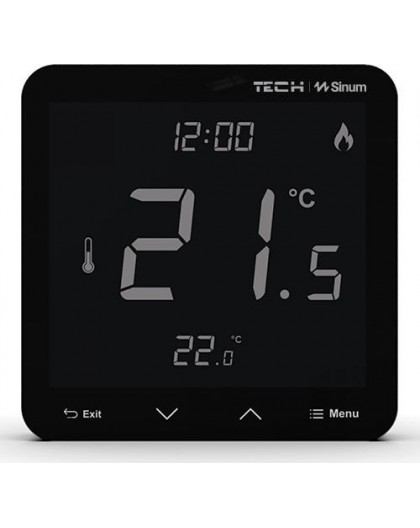 Wired room thermostat black R-S3