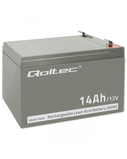 Qoltec 53045 AGM battery | 12V | 14Ah