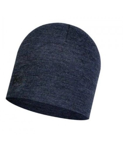 BUFF MERINO MIDWEIGHT BEANIE MELANGE NIGHT BLUE