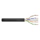 External Gelled Installation Cable DIGITUS cat.6, U/UTP, AWG 23/1, PE, 305m, Black, Reel