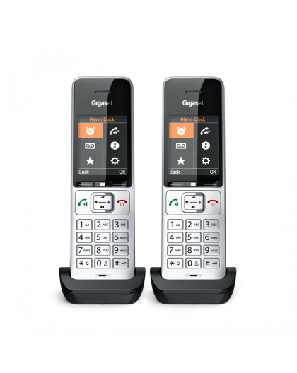 Gigaset COMFORT 500HX duo Analog/DECT telephone Caller ID Black, Silver