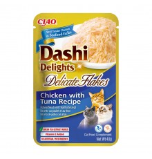 INABA CAT Dashi Delights Delicate Flakes Chicken with Tuna - cat treat - 40g