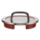 WMF 8900541245 pan lid Round Red, Stainless steel