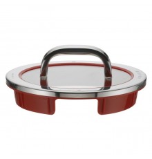 WMF 8900541245 pan lid Round Red, Stainless steel