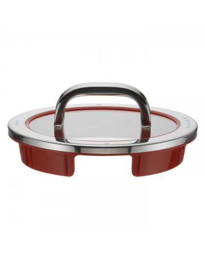WMF 8900541245 pan lid Round Red, Stainless steel