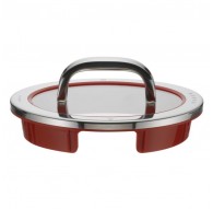 WMF 8900541245 pan lid Round Red, Stainless steel