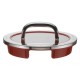 WMF 8900541245 pan lid Round Red, Stainless steel