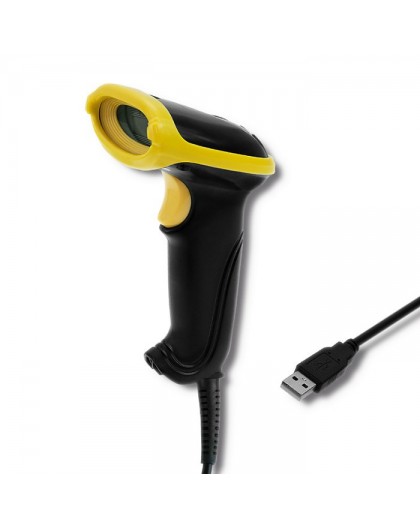 Qoltec 50867 Laser reader 1D | 2D | USB | Black