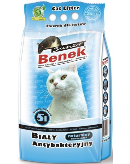 Certech Super Benek White Antibacterial - Cat Litter Clumping 5 l