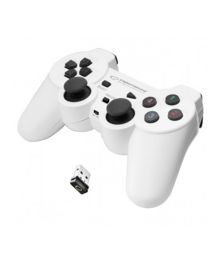 Esperanza EGG108W Gaming Controller Black, White RF Gamepad Analogue / Digital PC, Playstation 3