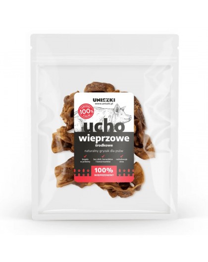 UNISZKI Middle pig ear - treat for dogs - 200 g