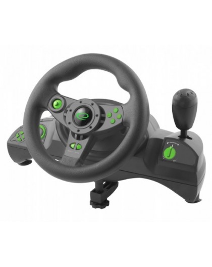 Esperanza EGW102 Gaming Controller Steering wheel PC,Playstation 3 Digital USB Black,Green