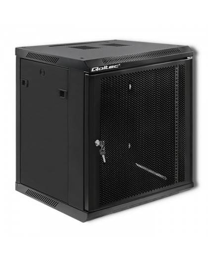 Qoltec 19" RACK cabinet | 12U | 600 x 635 x 600 | Perforated Doors | Hanging