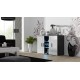 Cama sideboard 120 cm SOHO S7 black/white gloss
