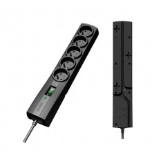Ever T/LZ09-CLA050/0000 Surge protector Power strip Black 5 sockets