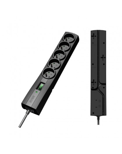 Ever T/LZ09-CLA050/0000 Surge protector Power strip Black 5 sockets