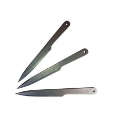 KAL22-SR - Throwing knives, 3 pieces, silver
