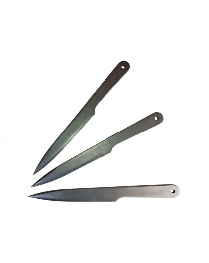 KAL22-SR - Throwing knives, 3 pieces, silver